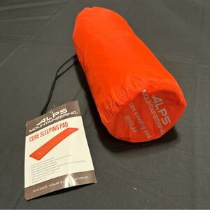 NWT Alps Mountaineering Orange Camping Sleeping Pad Standard Self Inflating